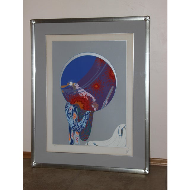 Erte Signed Erte Serigraph 132/300 “Nature’s Vanity” Elegant Art Deco Frame Professionally Framed Gallery Tags For Sale - Image 17 of 17