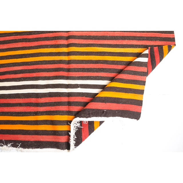 Orange Vintage Anatolian Kilim Rug For Sale - Image 8 of 10