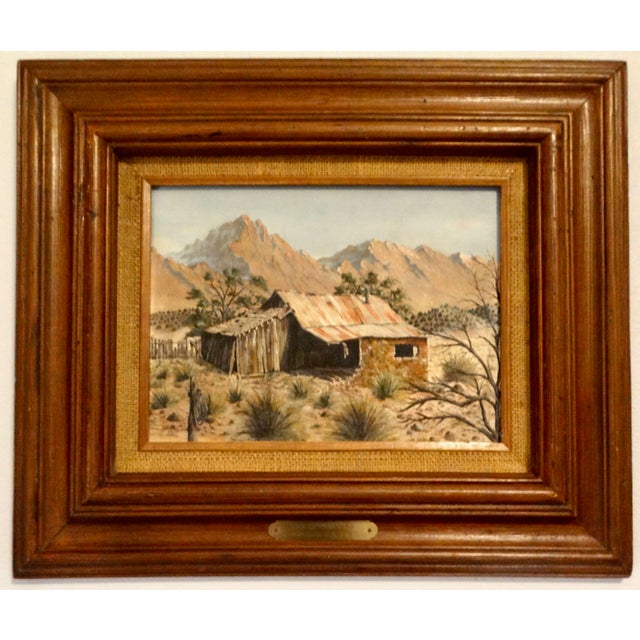 'Dona Ana Southwest Desert Cabin View' Oil Painting, Connie Blake For Sale - Image 6 of 12