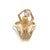 18k Yellow Gold Sculpted Female Figure Diamond Solitaire Ring, Size 6 For Sale - Image 9 of 11