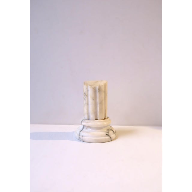 Italian Marble Column Neoclassical Decorative Object, Circa Early 20th Century For Sale - Image 9 of 13
