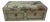 Antique Painted Wood Trunk With American Eagle Decals, Chippy Sage Green For Sale