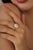 This ballerina cocktail ring featuring 0.96 carats of diamonds set in 18K white gold. The fancy yellow diamonds in mixed...