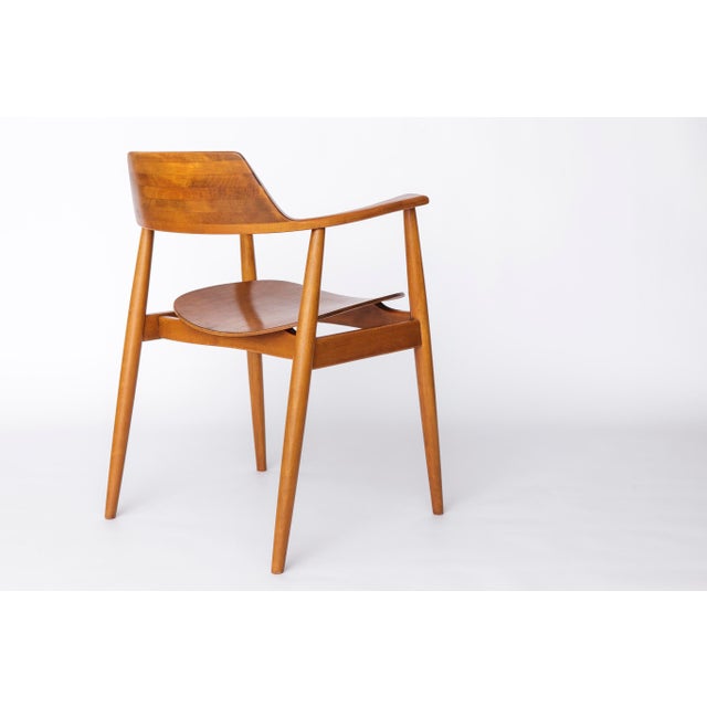 Brown Vintage 411 Armchair in Teak by Hartmut Lohmeyer for Wilkhahn, 1960s For Sale - Image 8 of 10