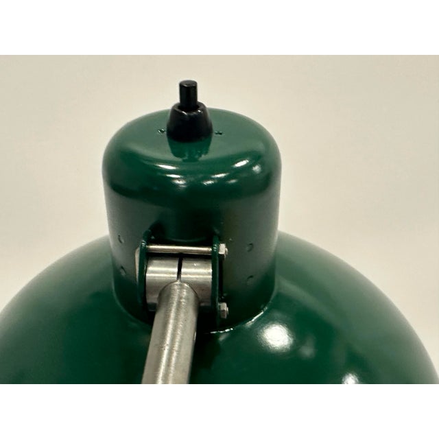 Industrial Dark Green Scissor Wall Lamp, 1950s For Sale - Image 12 of 18