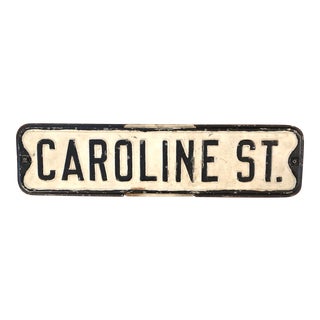 1930s Original 1930's Double Sided Porcelain Street Sign For Sale