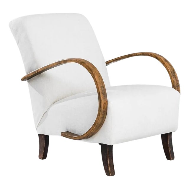 1930s Czech Wooden Armchair by J. Halabala For Sale