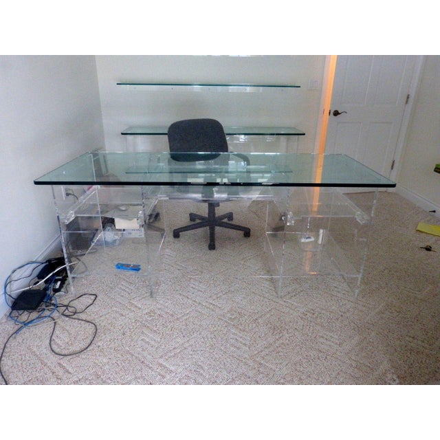 20th C Modernist Lucite "Ghost" Desk Chairish