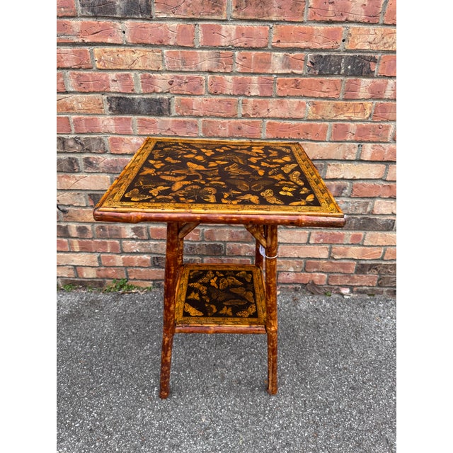 Late 19th Century 19th Century English Bamboo Side Table For Sale - Image 5 of 6