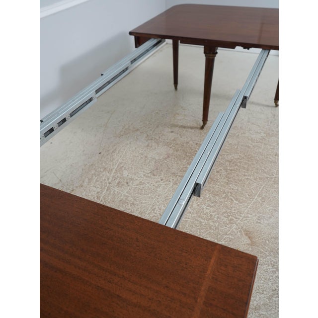 Wood Councill Craftsmen Mahogany Inlaid French Directorie Dining Table For Sale - Image 7 of 18