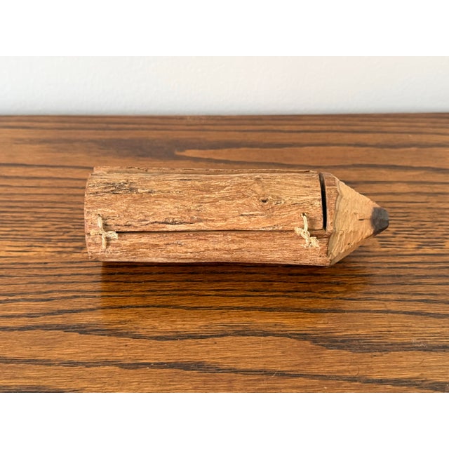 Rustic European Late 20th Century Wooden Pencil Carving For Sale - Image 3 of 5