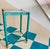 Hollywood Regency Hollywood Regency Faux Malachite Side Table with Brass Details and Glass Shelves, 1980s For Sale - Image 3 of 4
