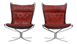 Falcon Chairs in Chrome-Plated Steel by Sigurd Ressell for Vatne Møbler, 1970s, Set of 2