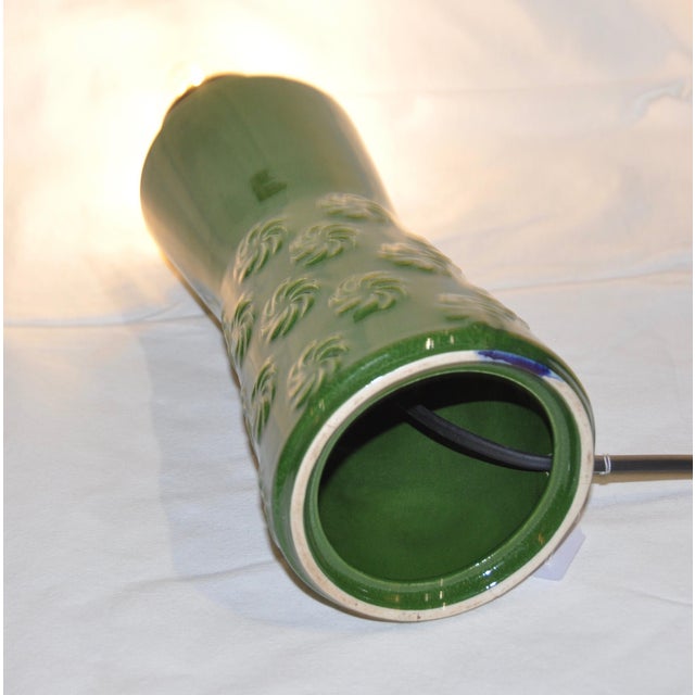 Dark Green Secle Lamp For Sale - Image 9 of 10