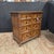 Late 19th Century Golden Oak 5 Drawer Geometric Patterned Chest of Drawers on Bun Feet For Sale - Image 4 of 14
