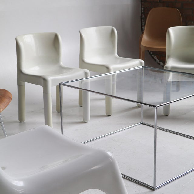 1970s Model 4875 White Plastic Chair by Carlo Bartolli for Kartell For Sale In Chicago - Image 6 of 16
