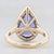 5.34ctw Pear Tanzanite Diamond Halo Ring 14k Gold Size 6.5 Teardrop Engagement For Sale - Image 9 of 9