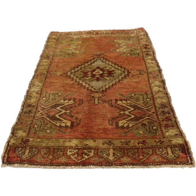 Rustic Vintage Turkish Yastik Rug - 01'09 X 03'04 For Sale - Image 3 of 8