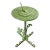 Mid-Century Boho Chic Atomic Zodiac Sundial on Metal Stand With Butterflies. For Sale