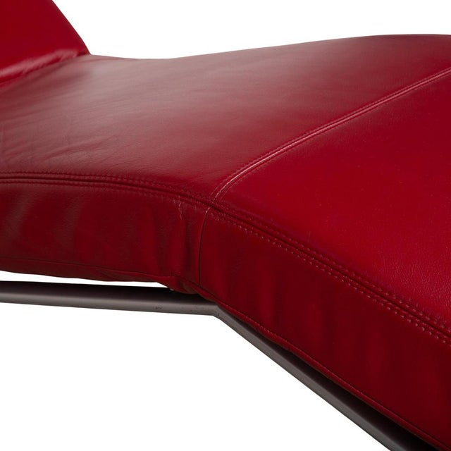 Jeremiah Lounger in Red Leather from Koinor For Sale - Image 9 of 18