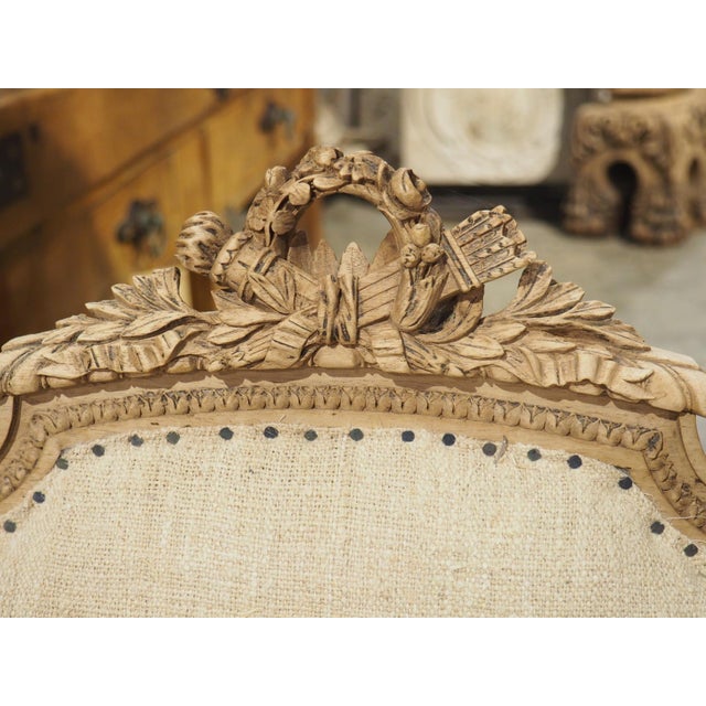 Pair of Bleached Antique Louis XVI Style Fauteuil Armchairs, Circa 1890 For Sale In Dallas - Image 6 of 12