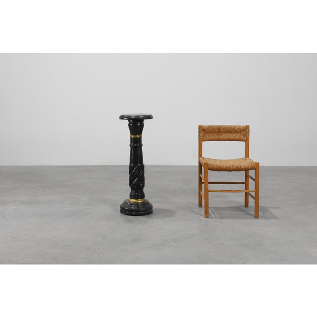 Antique Belgian Black Marble Column, France, 1900s For Sale - Image 3 of 11