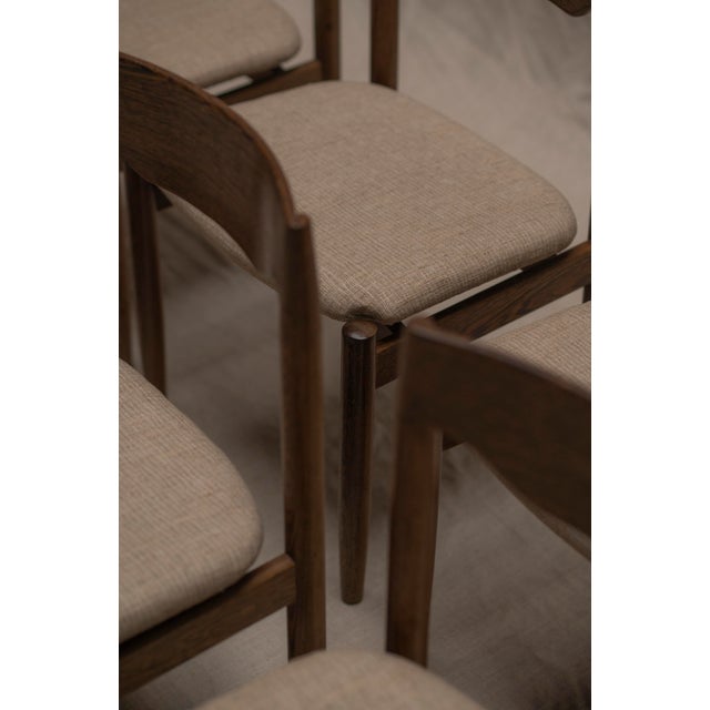 Mid-Century Modern Wengé Dining Chairs, 1970s, Set of 6 For Sale - Image 9 of 15