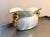 Mid-Century Modern 1950s-60s Iridescent White/Gold Ceramic Planter Signed For Sale - Image 3 of 5