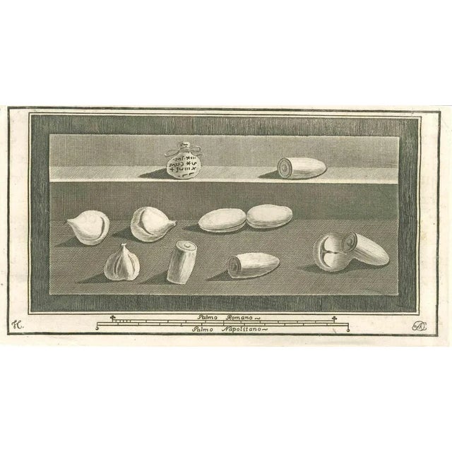 Still Life Fresco from "Antiquities of Herculaneum" is an etching on paper realized by Various Authors in the 18th...