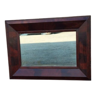 American Empire Flame Mahogany Mirror For Sale