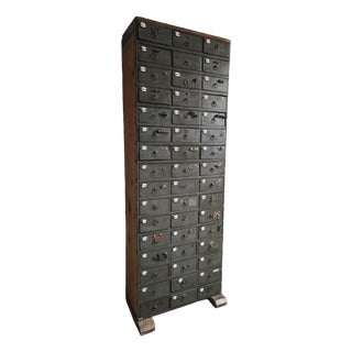 Antique French Pine Hardware Store Cabinet with Fourty Eight Drawers, 1890s For Sale