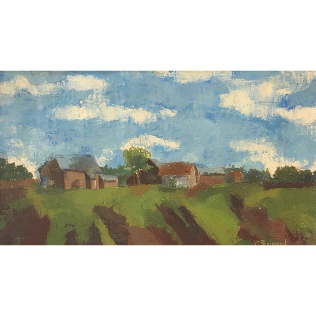 Jean-Jacques Boimond, Paysage de Moneuse, Oil on Canvas, Framed For Sale - Image 11 of 11