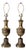 Vintage Brass Urn Table Lamps Pair For Sale