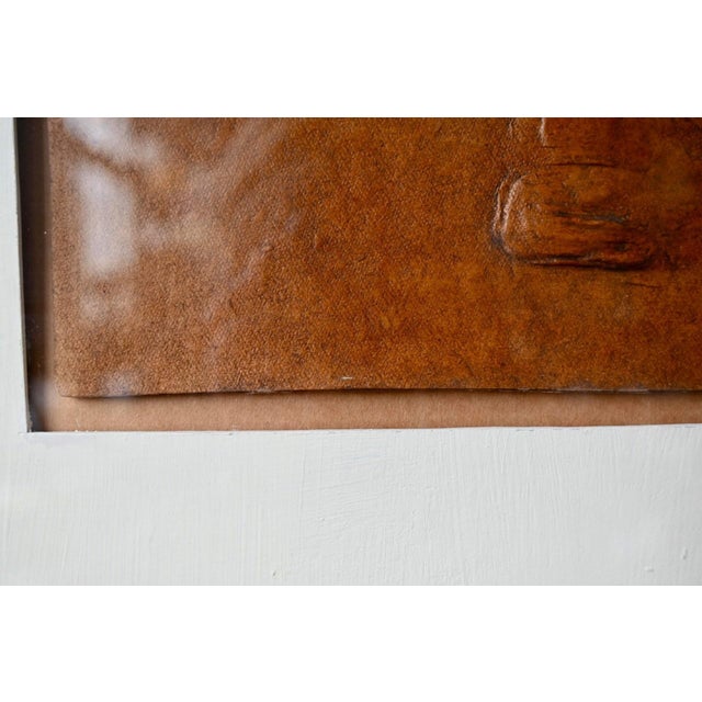 Wood Italian Brutalist Bas-Relief in Paper Pulp, 1960s For Sale - Image 7 of 9