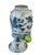 Superb 18" H Large Chinoiserie Dragons Ginger Jar—hand-painted blue and white Chinese porcelain featuring dancing dragons...