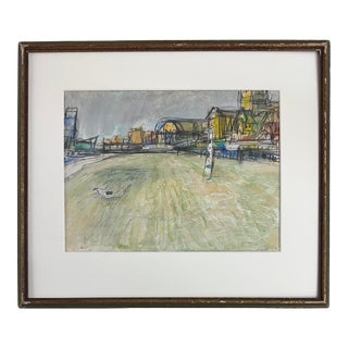 1959 Mixed Media Painting by Mid Century Illustrator Lawrence DiFiori For Sale