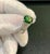 1.8 Carat Oval Tsavorite & 1.5 Carat Diamond in 14 KARAT WHITE Gold Ring Estate Approximately 1.8 Carat Oval cut Tsavorite...
