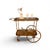 A rare and stylish brass-and-wood serving cart in a mid-century design from the 1950s, designed by Josef Frank for Svenskt...