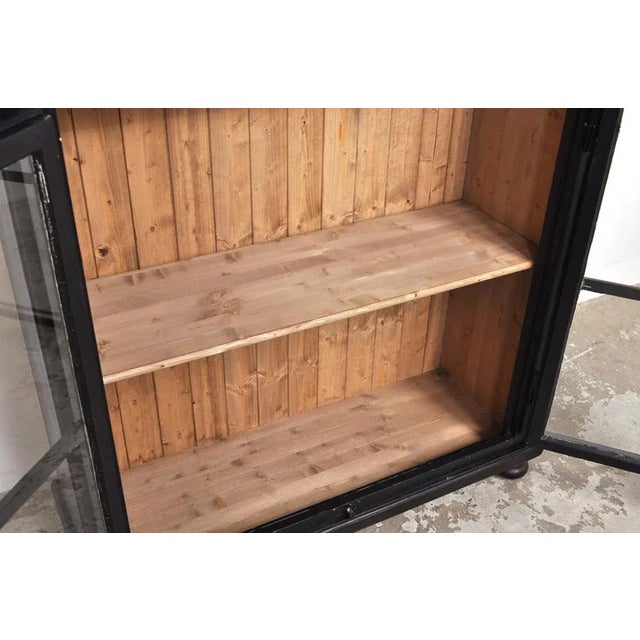 Wooden Display Cabinet in Black, 1940s For Sale - Image 4 of 9