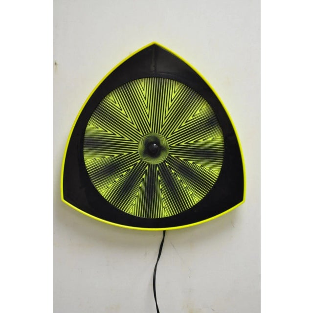 Vintage 1996 Rabbit Tanaka Lumaseries CyberSpace Neon Green Kinetic Wall Art (B) For Sale - Image 10 of 11