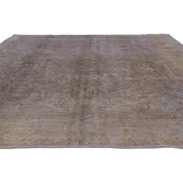 Modern Mid 20th Century Industrial Chic Vintage Turkish Rug 07'10 X 10'11 For Sale - Image 3 of 9