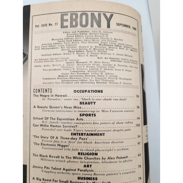 Paper Ebony Magazine, Vol. XXIII No. 11, September 1968 For Sale - Image 7 of 14