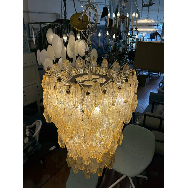 1960s Carlo Scarpa for Venini Polyhedral Chandelier For Sale - Image 5 of 12