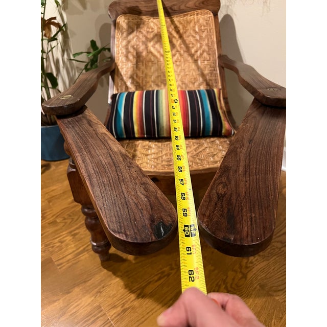 Antique Early 20th Century Plantation Chair in Rosewood For Sale In Portland, OR - Image 6 of 11