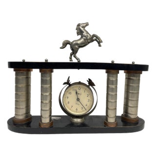 Art Nouveau Horse Clock, 1920s For Sale