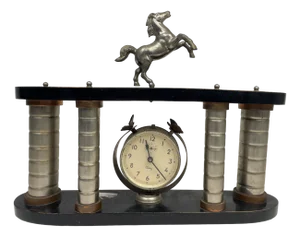 Art Nouveau Horse Clock, 1920s