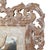 Late 20th Century Grand Venetian Style Wood Carved Floor or Wall Architectural Mirror in Distressed Whitewash For Sale - Image 5 of 8