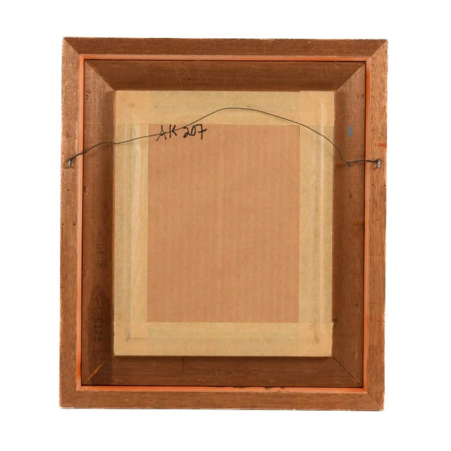 Framed Signed J. Akston "Untitled, 1974" Mixed Media Collage For Sale In Greensboro - Image 6 of 10