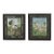 Pair of Vintage Whimsical Paintings of Dogs in Decorative Frames by Stephanie Hoppen For Sale