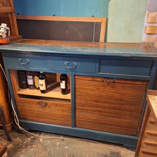 Antique Counter with Shutter, 1900s For Sale - Image 6 of 8